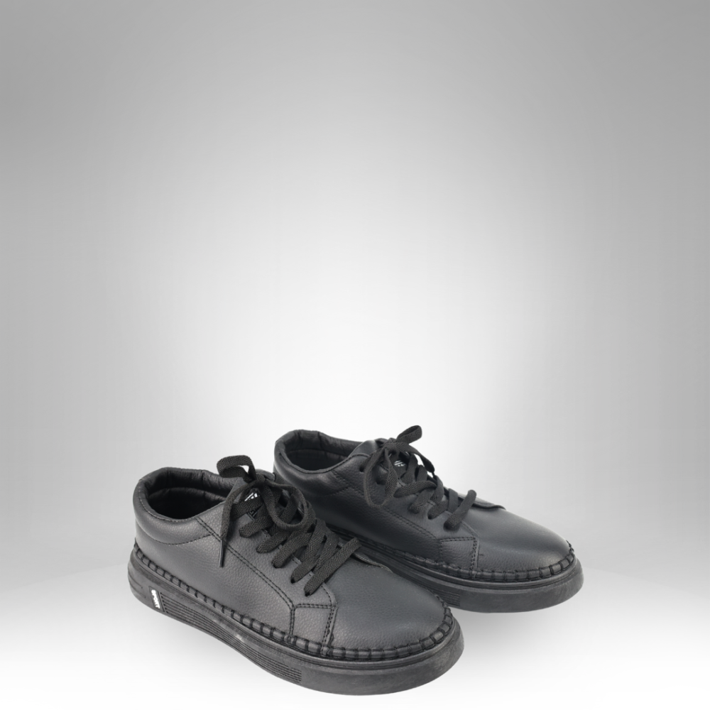 Sleek Men's White Casual Sneakers – Comfortable  - HH-A2718 - Image 3