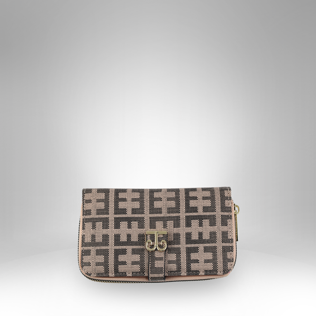 Monogram Pattern Snap-Closure Rexin Wallet - XX-13 - Image 2