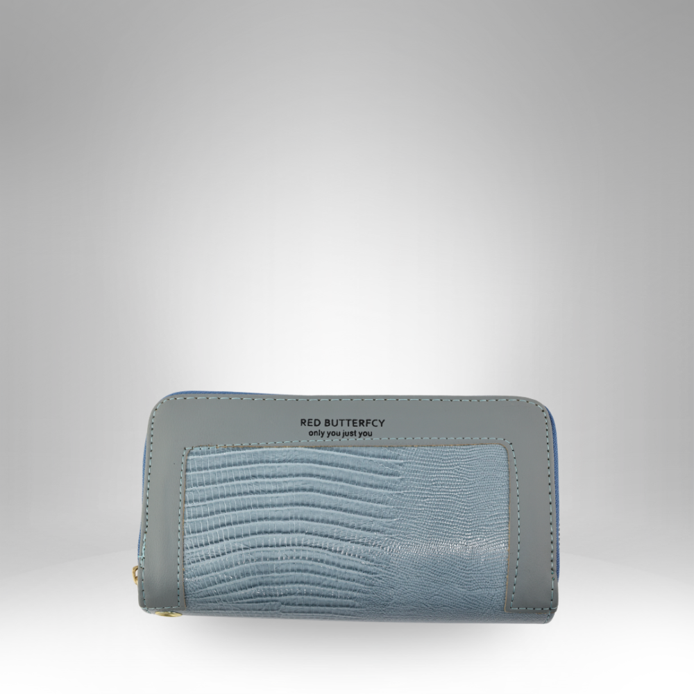 Dual-Texture Embellished Wallet - TT-43