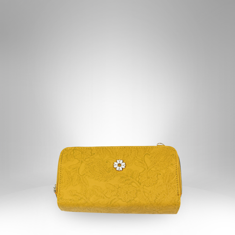 Floral Embellished Quilted Wallet - ZP3-3 - Image 3