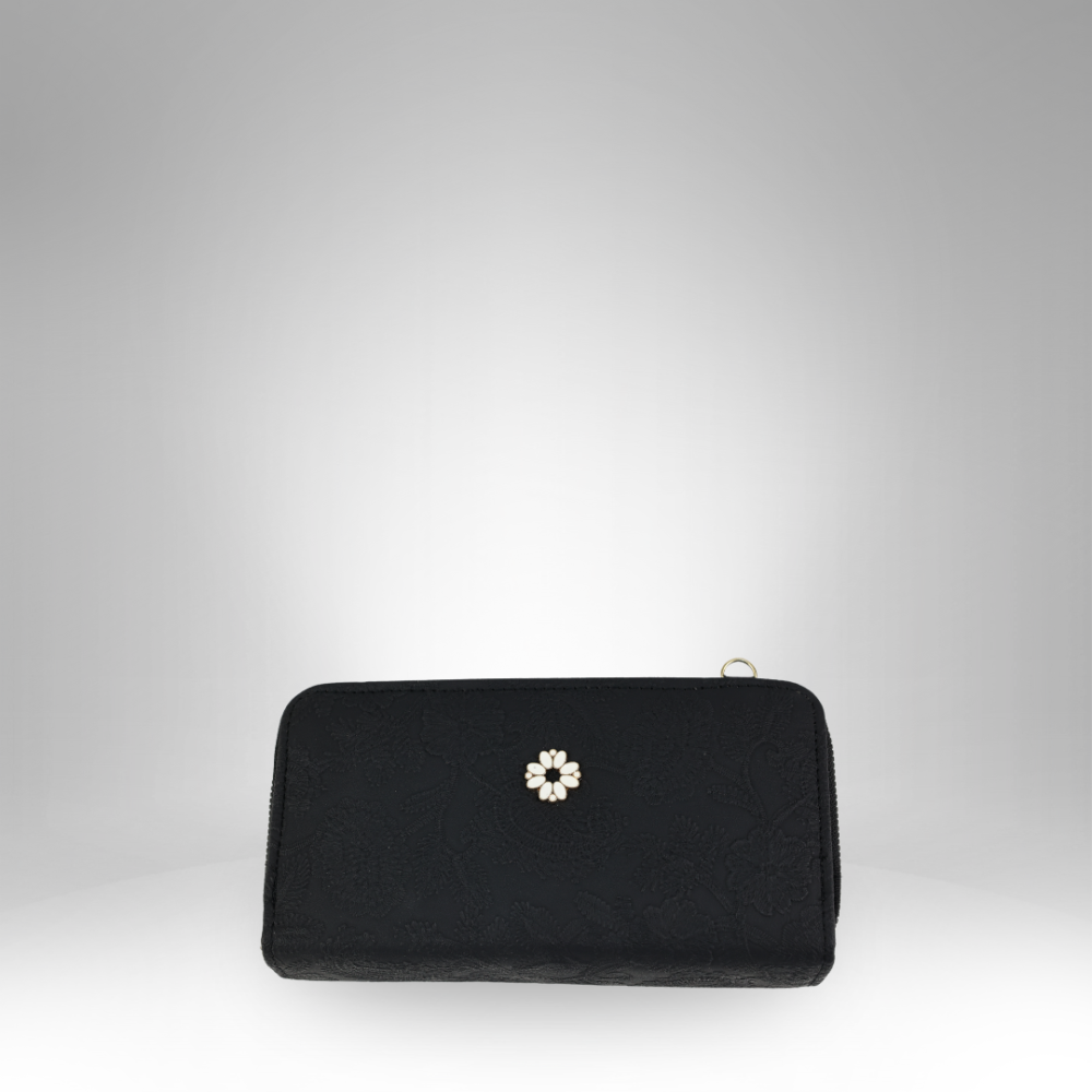 Floral Embellished Quilted Wallet - ZP3-3 - Image 2
