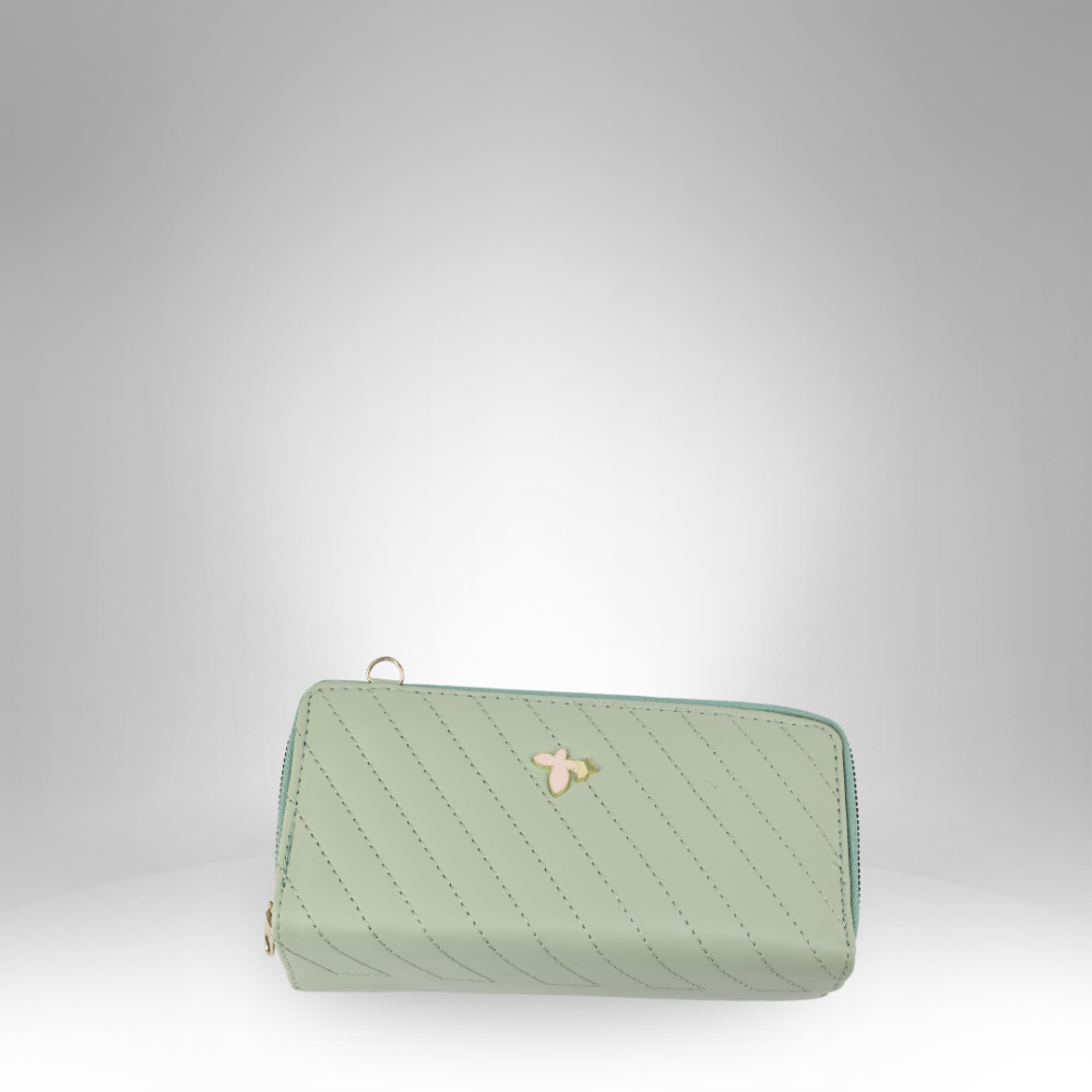 Quilted Wallet with Butterfly - NI-77
