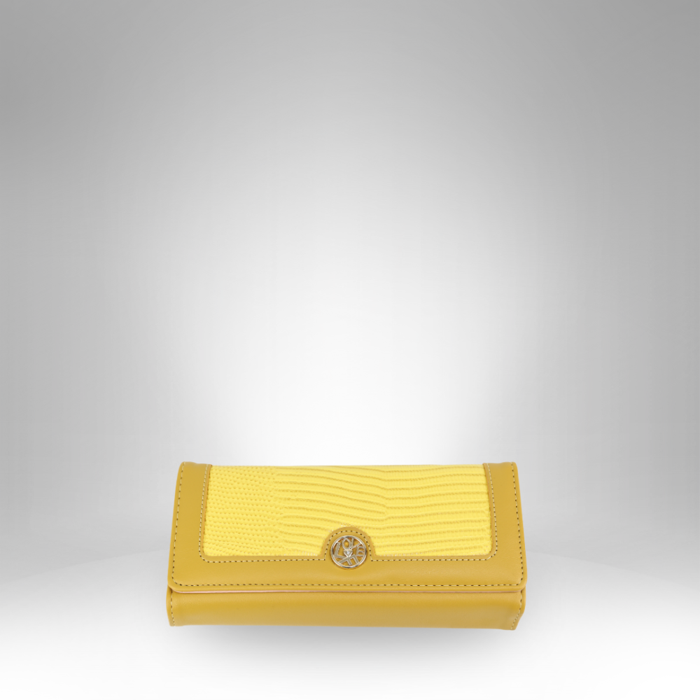 Elegant Button Closure Wallet - RR-340-1