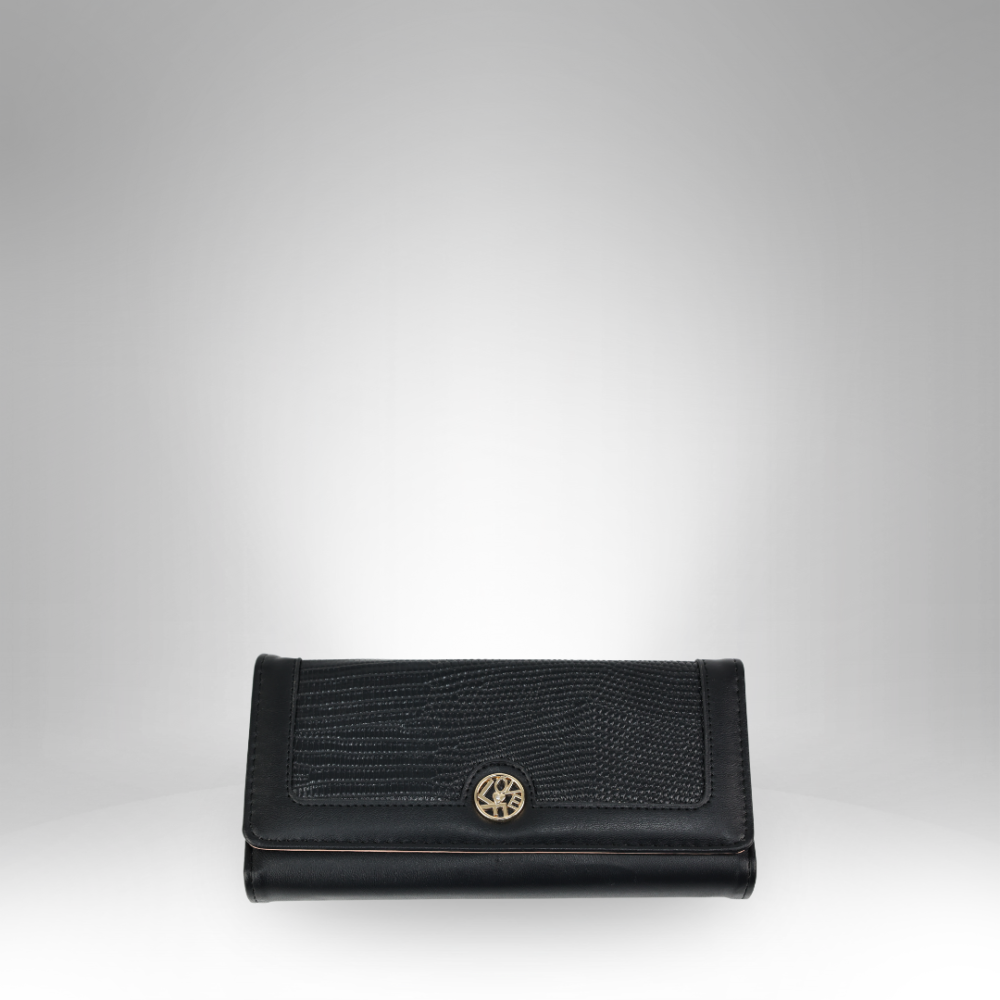 Elegant Button Closure Wallet - RR-340-1 - Image 4