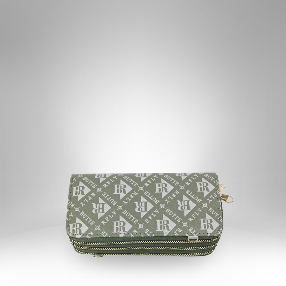 Stylish Monogrammed Zipper Long Wallet - 293-28 - Image 3