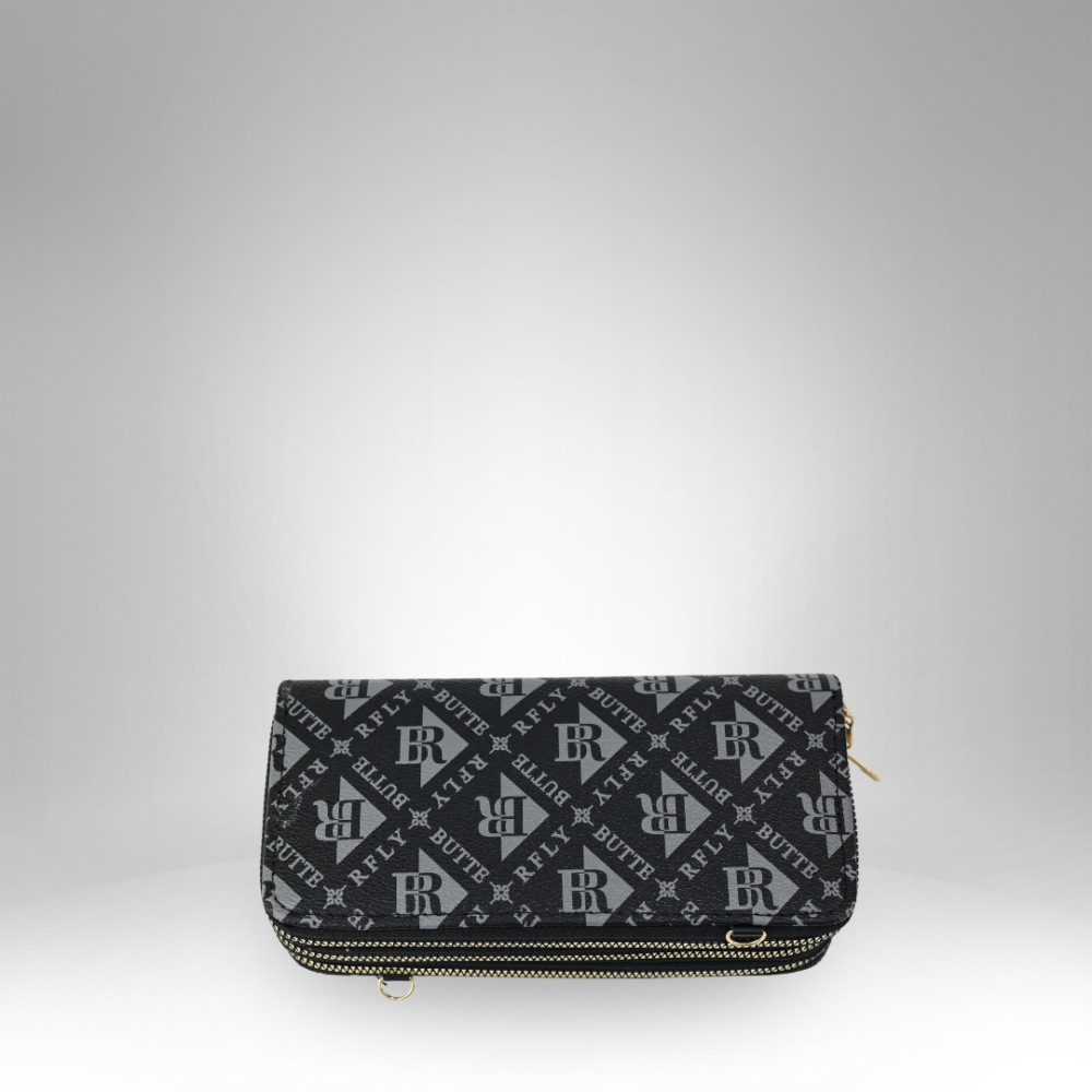 Stylish Monogrammed Zipper Long Wallet - 293-28 - Image 2