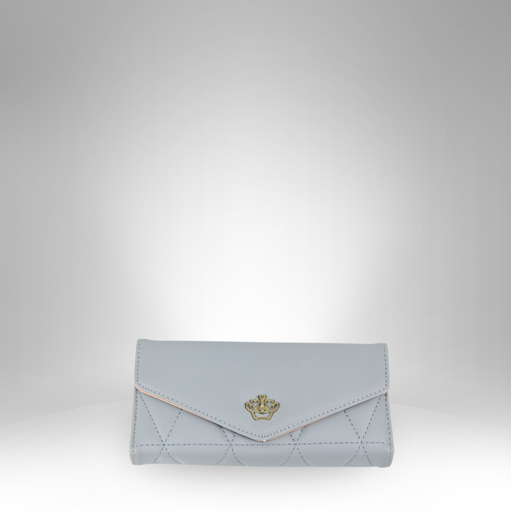 Quilted Envelope-Style Snap-Closure Rexin Wallet - RR-335 - Image 2