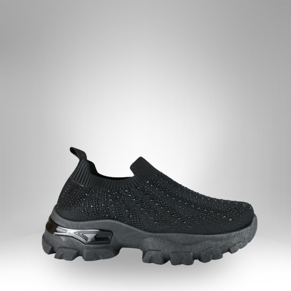 Women's Stylish Knit Slip-On Sneakers - 3456