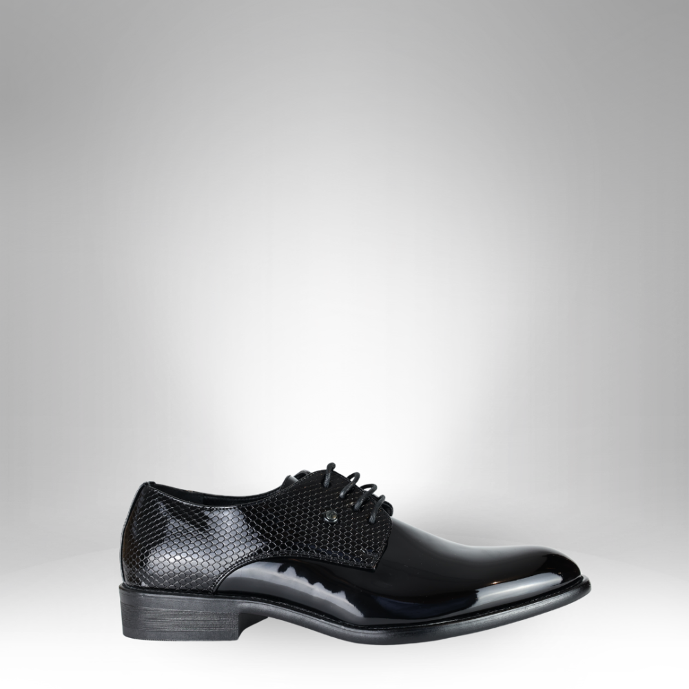 Men's Black Leather Lace-Up Formal Shoes - K200-85S - Image 2