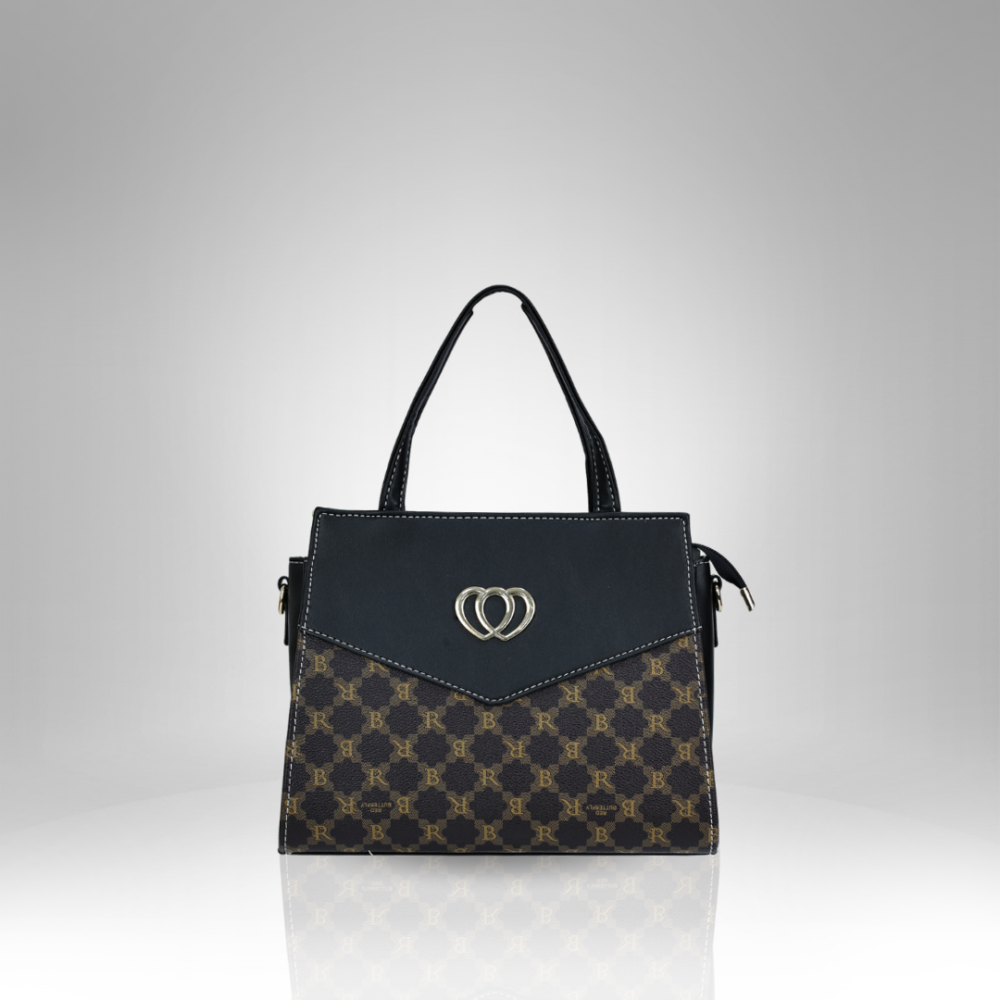 Women's Monogrammed Shoulder Tote Bag AX-24004 - Image 6