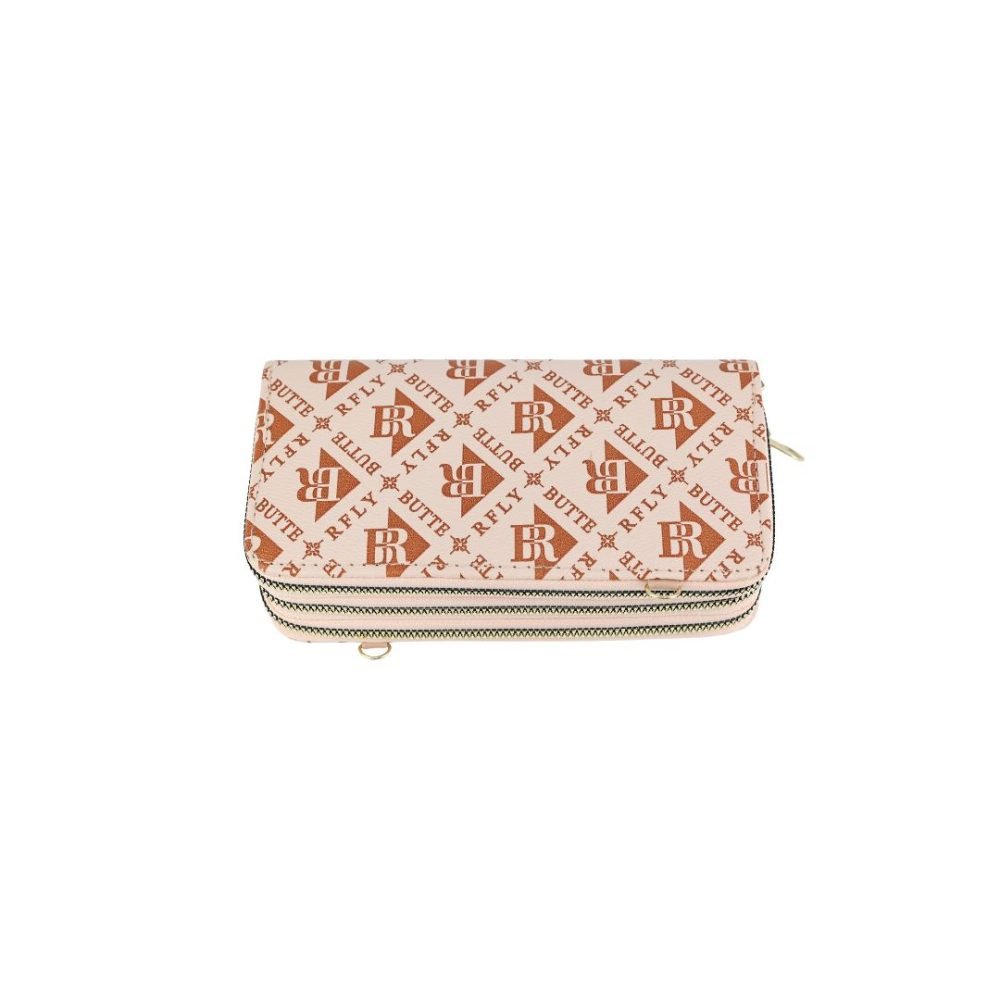 Stylish Monogrammed Zipper Long Wallet - 293-28