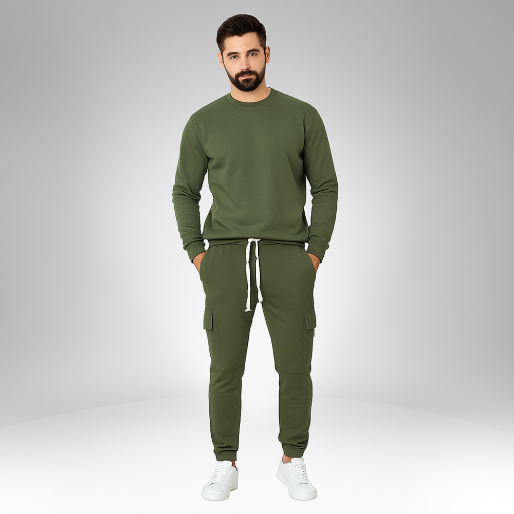 Men’s Olive Cargo Joggers ( 1395-2 )