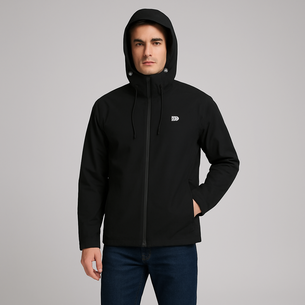 Men's Zip-Up Hooded Jacket ( CJ8819 )