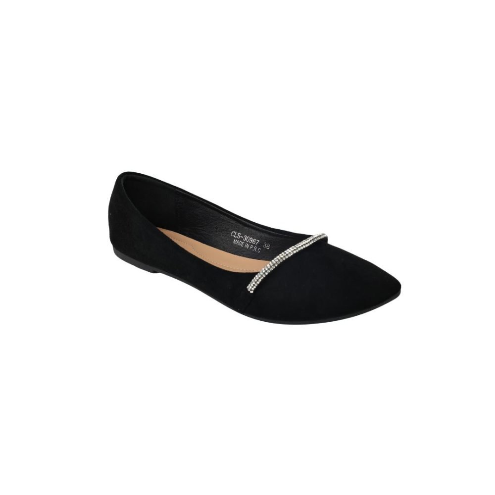 Women's Elegant Black Flats CLS-30967