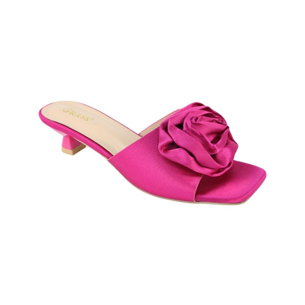 Women's Satin Rose with Small Heel GRS-2877 - Image 4