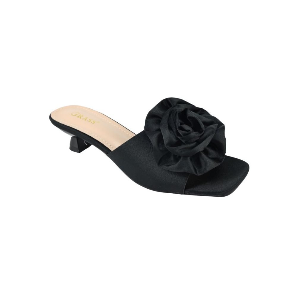 Women's Satin Rose with Small Heel GRS-2877 - Image 3