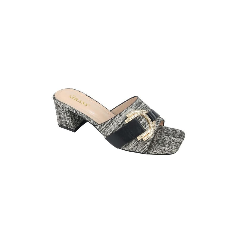 Women's Textured Block Heel Sandals GRS-3153 - Image 3