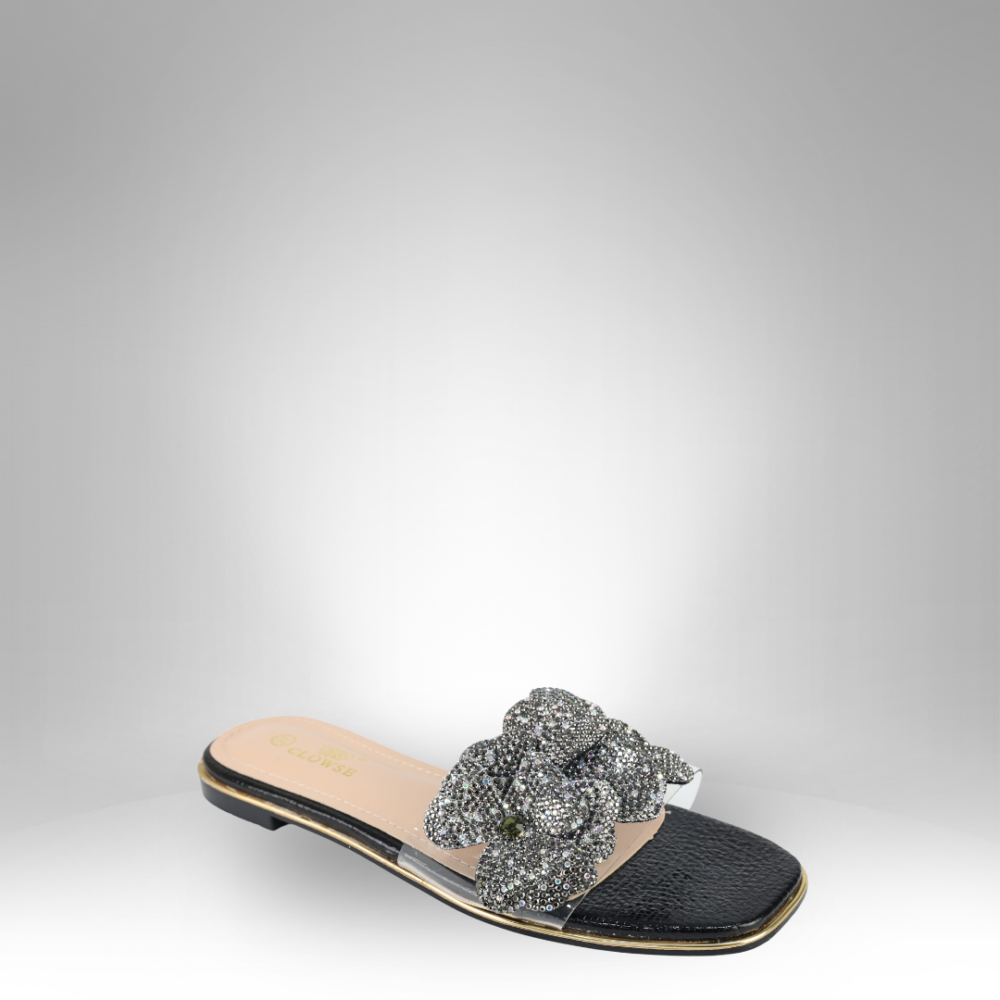 Women's Embellished Bow Slide Sandals CLS-72333