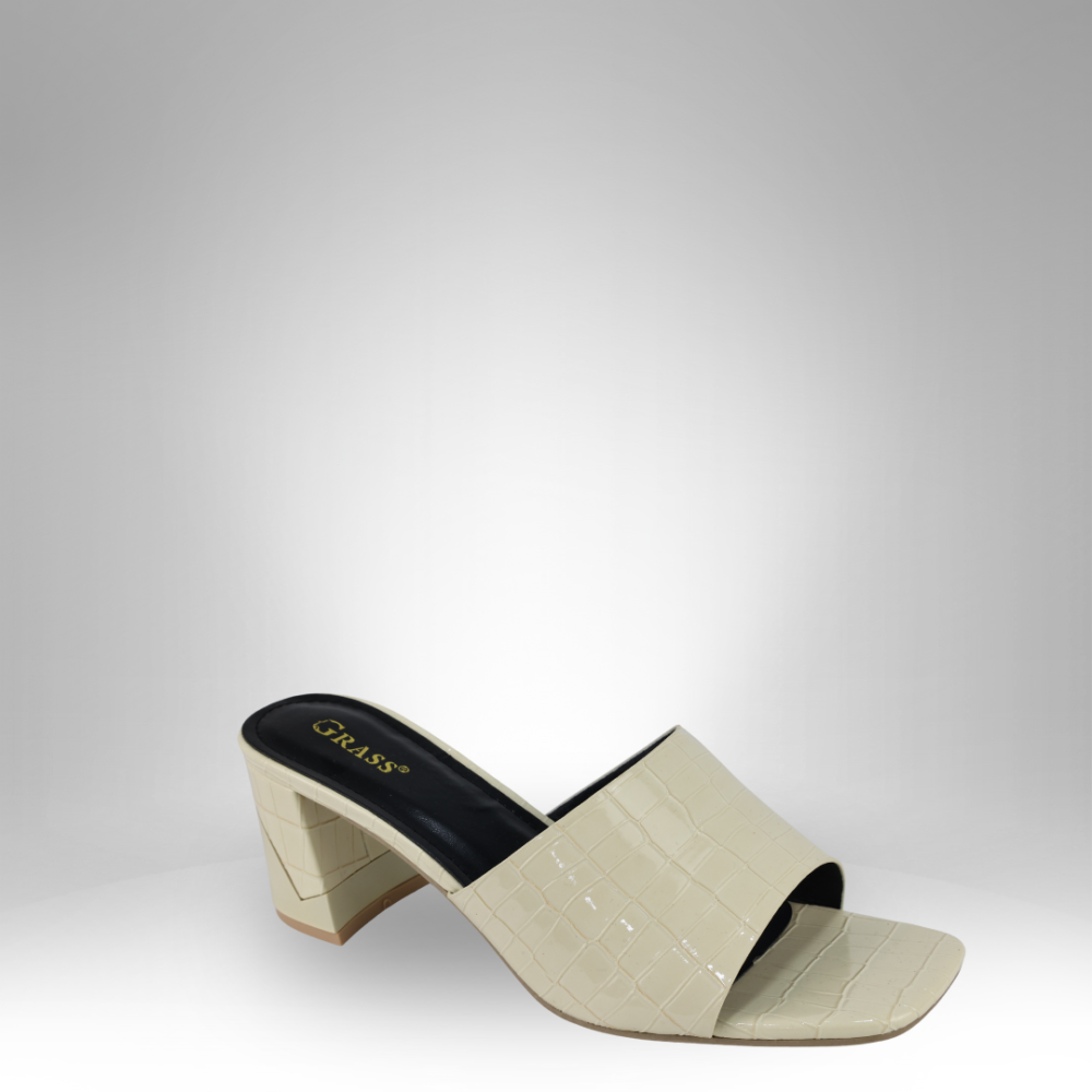 Women's Sleek Block Heel Slide Sandals GRS-2921