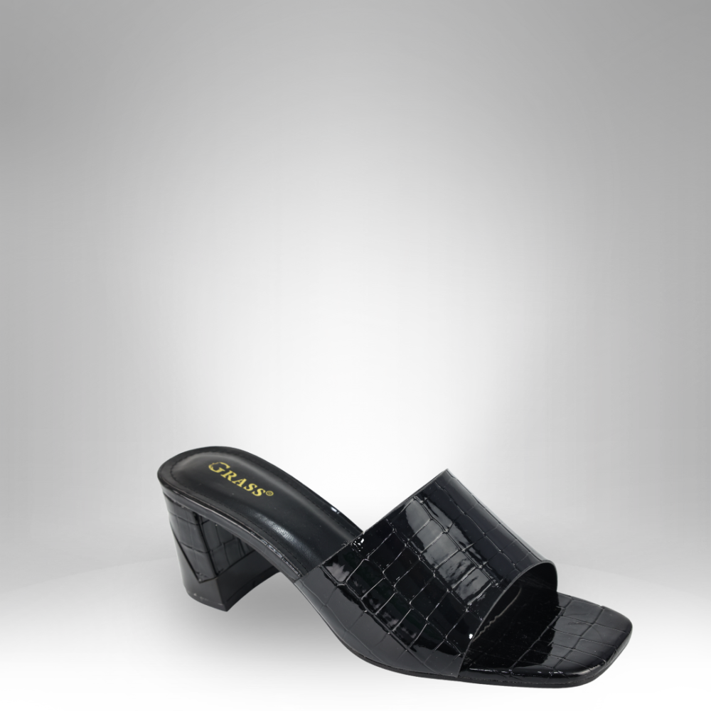 Women's Sleek Block Heel Slide Sandals GRS-2921 - Image 3