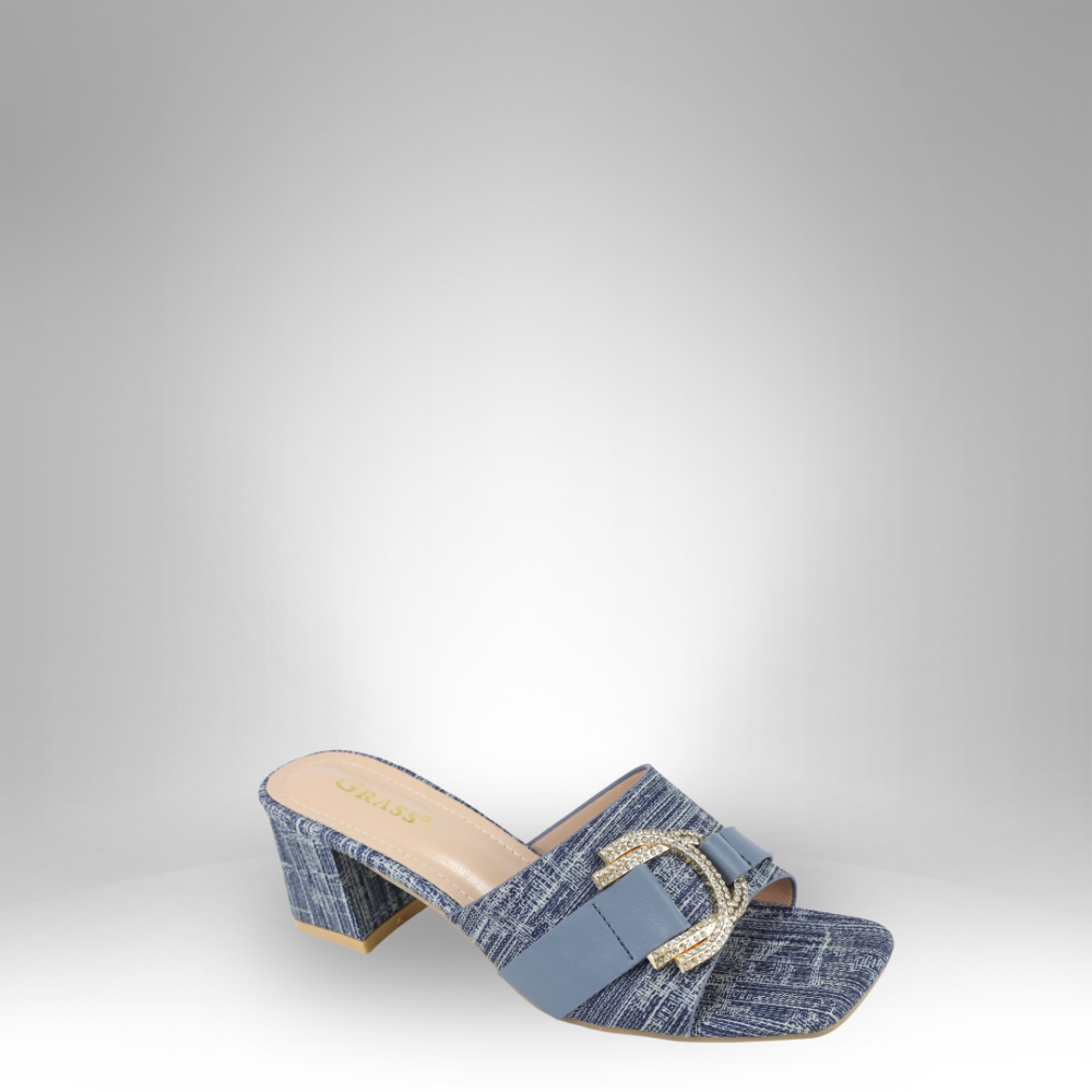 Women's Textured Block Heel Sandals GRS-3153 - Image 2