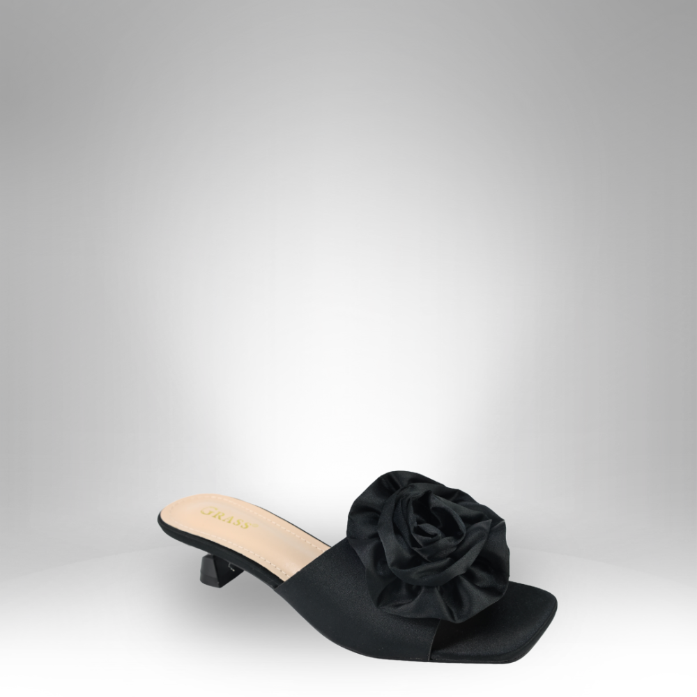 Women's Satin Rose with Small Heel GRS-2877 - Image 4
