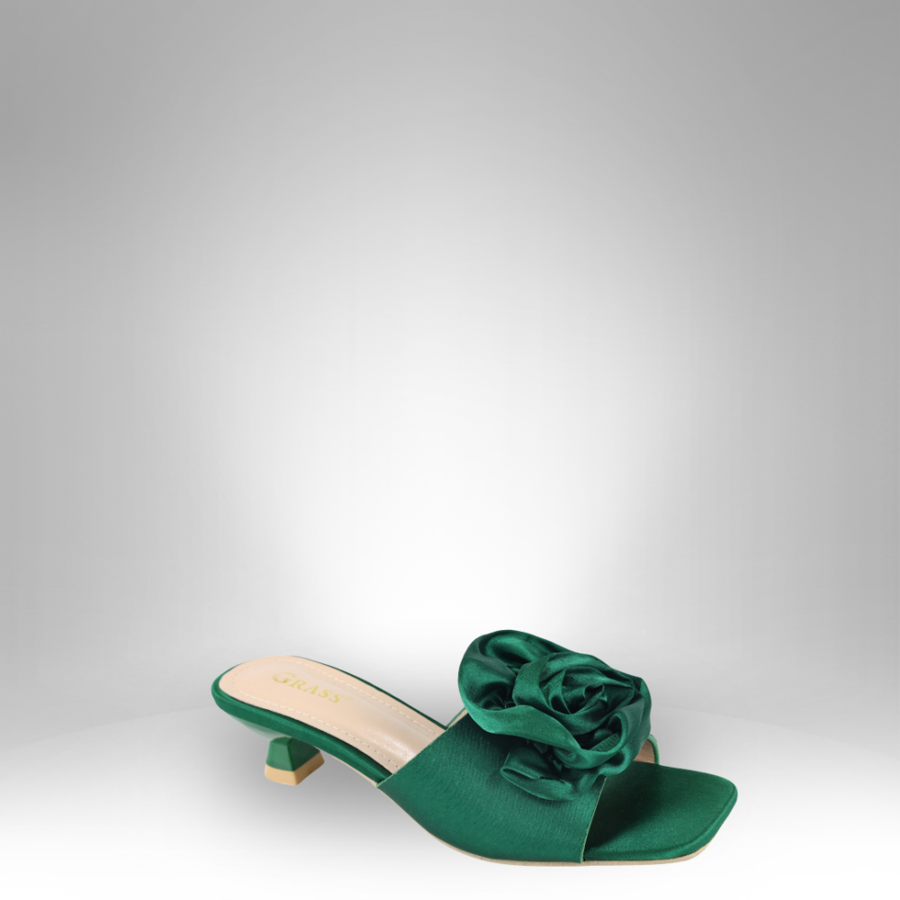 Women's Satin Rose with Small Heel GRS-2877 - Image 2