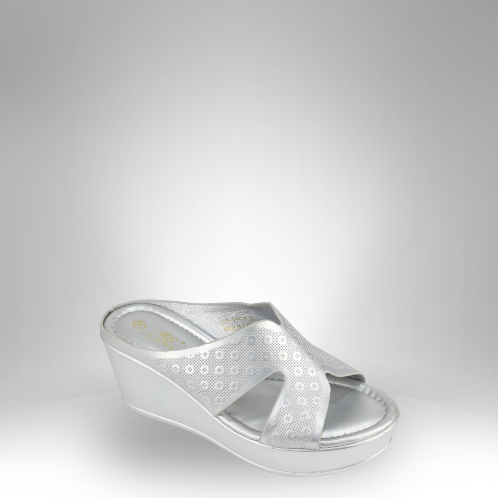 Women's Wedge Heel Cross-Strap Slide Sandals CLS-11170 - Image 4