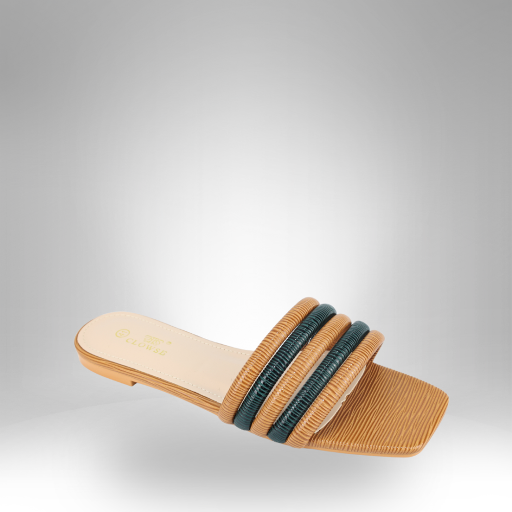 Women's Striped Slide Sandals - CLS-72132 - Image 2