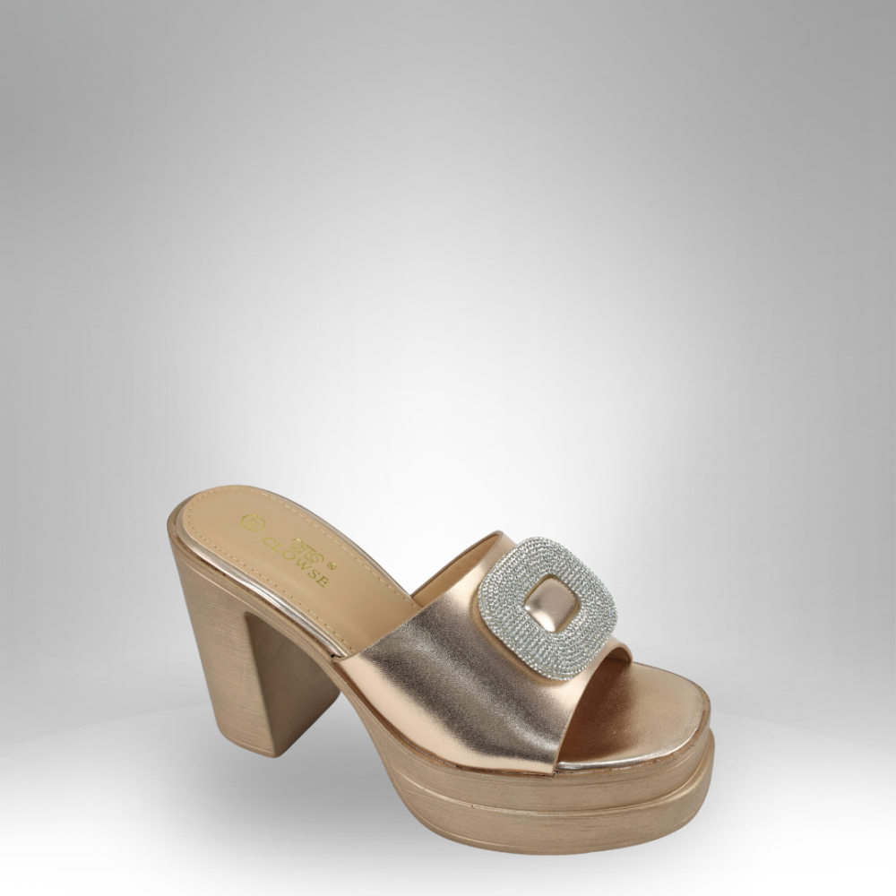Women's Metallic Platform Heel Sandals - CLS-11097 - Image 2