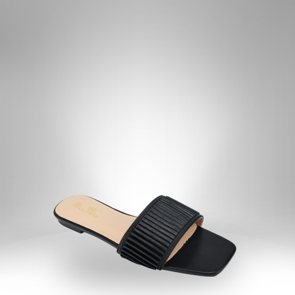 Women's Textured Strap Flat Slide Sandals CLS-72635 - Image 3
