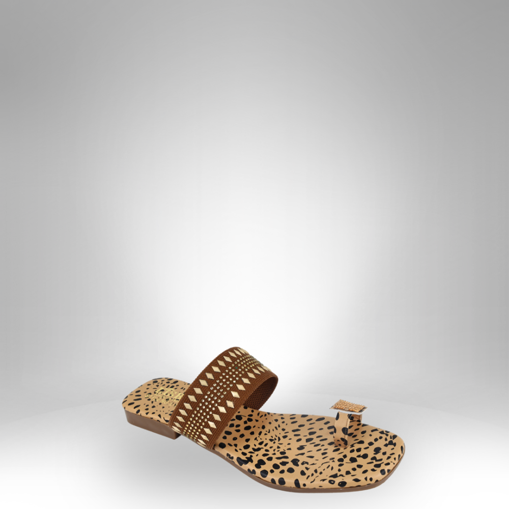 Women's Animal Print Slide Sandals - L-1086