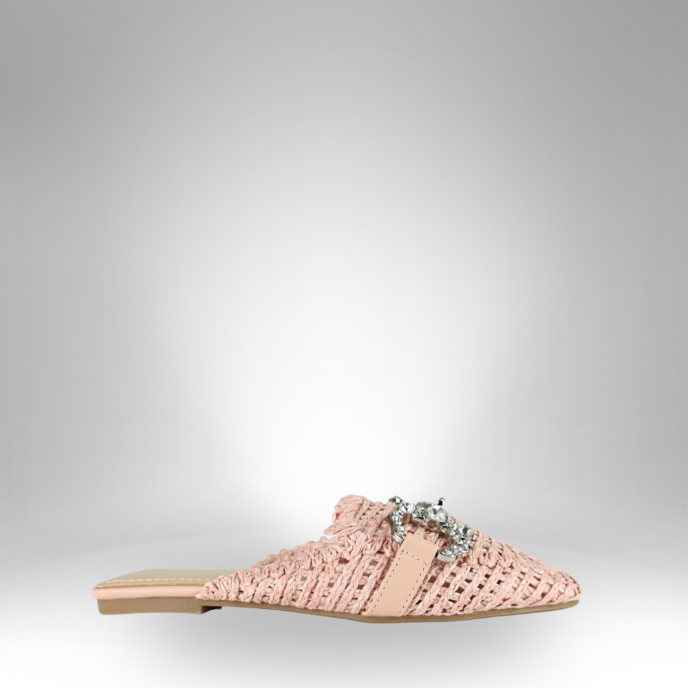 Woven Mules with Rhinestone - GQ-191 - Image 4