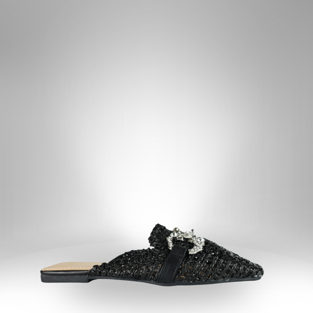 Woven Mules with Rhinestone - GQ-191 - Image 2