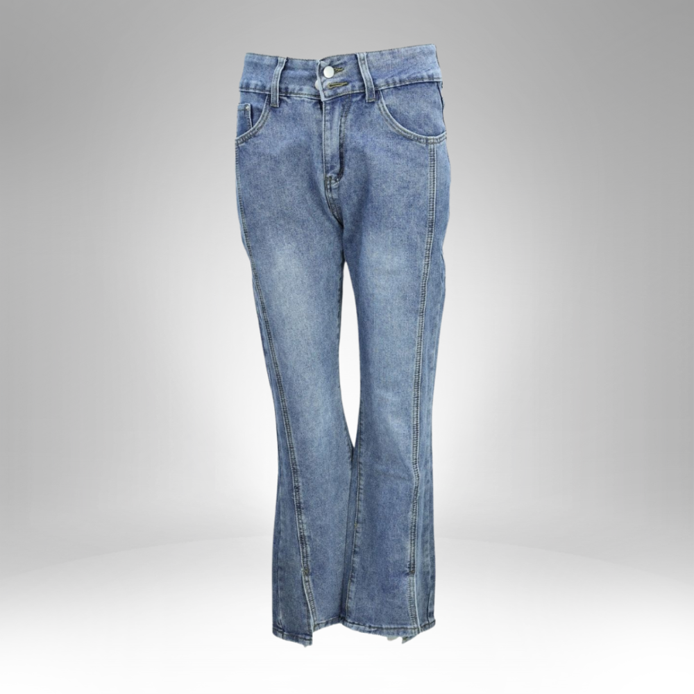 Raw Edge Bootcut Denim Jeans (2473)