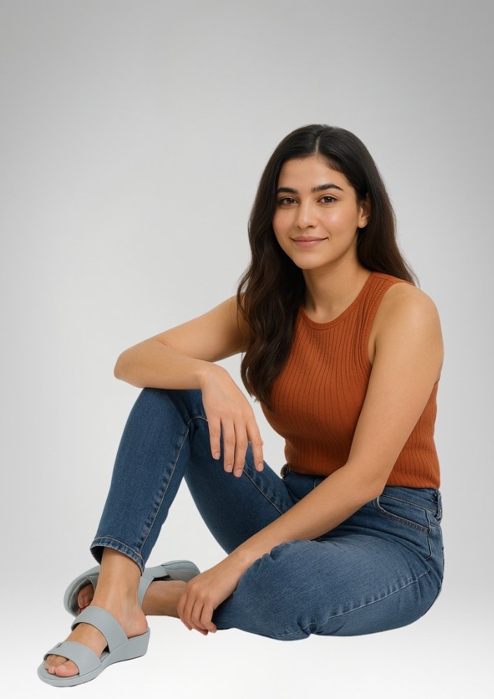 Women's Double Strap Wedge Sandals FF-785