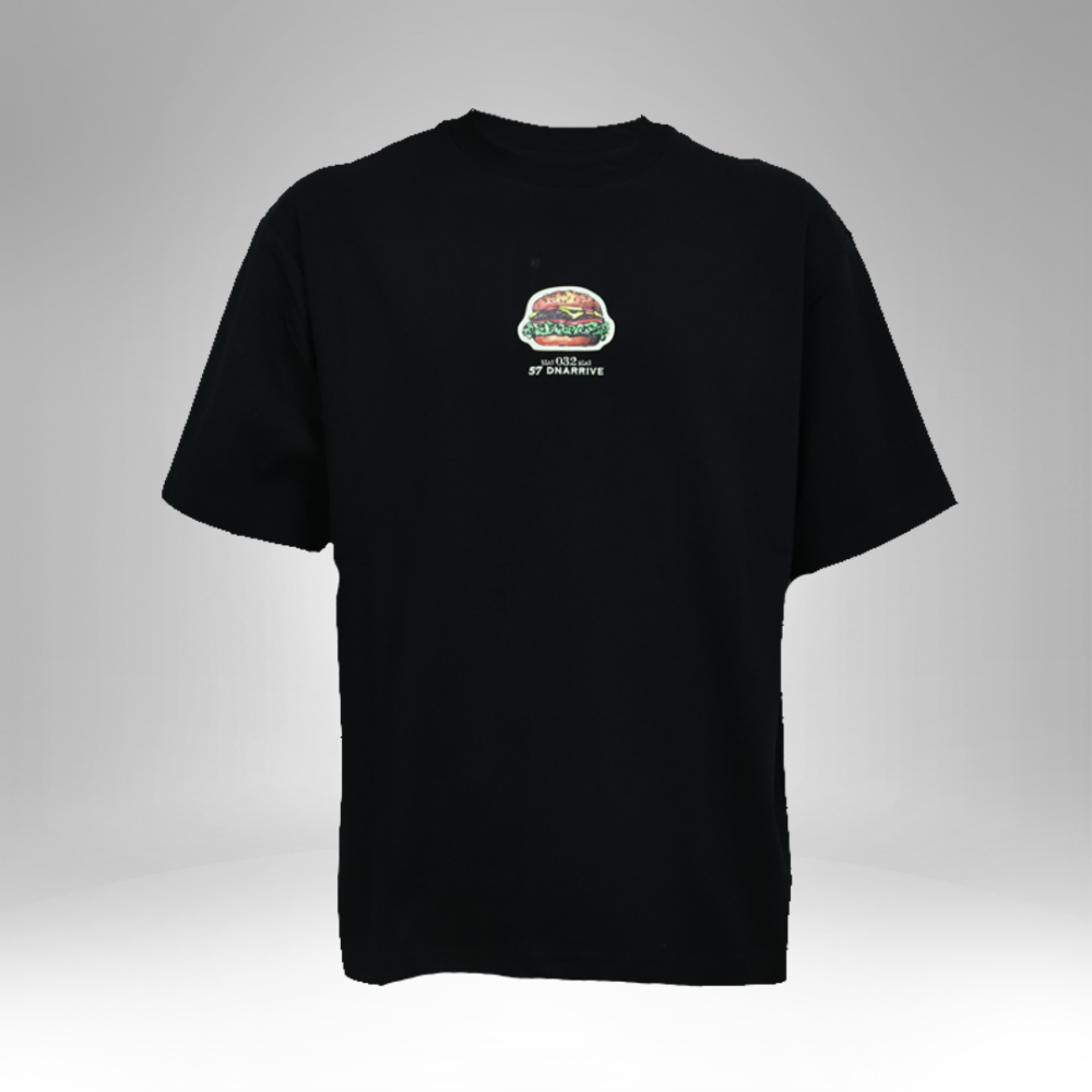 Men's Casual Black Graphic Tee - 8862