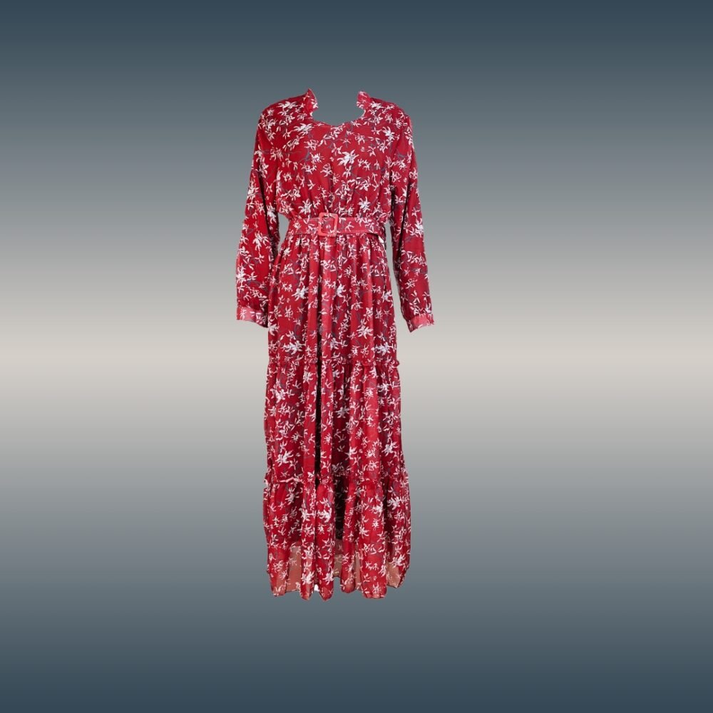 Women's Floral Print Maxi Dress - A13 - Image 3