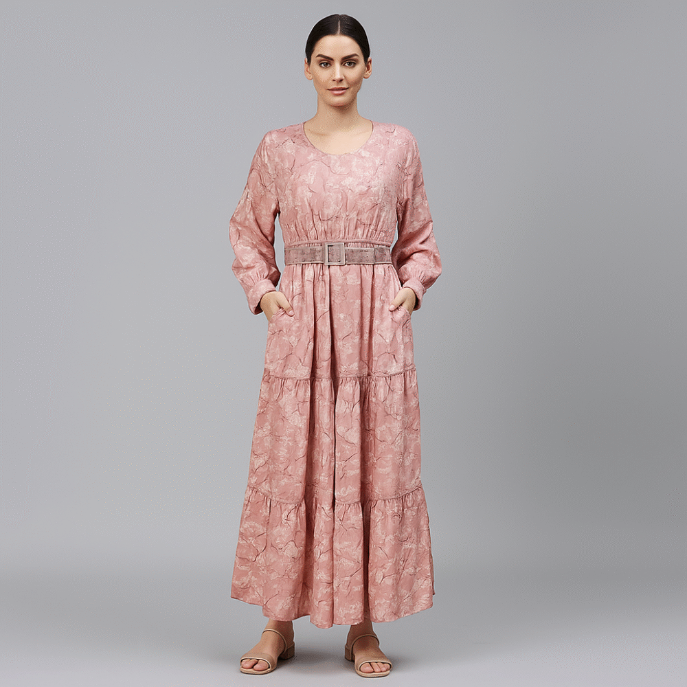 Women's Floral Print Maxi Dress - A13