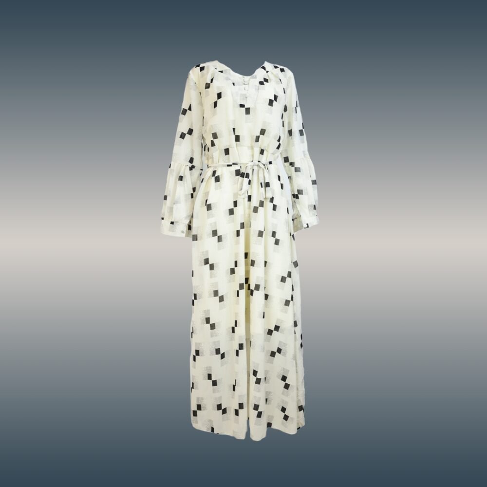 Wommen's  Elegant Patterned Maxi Dress A2313 - Image 4