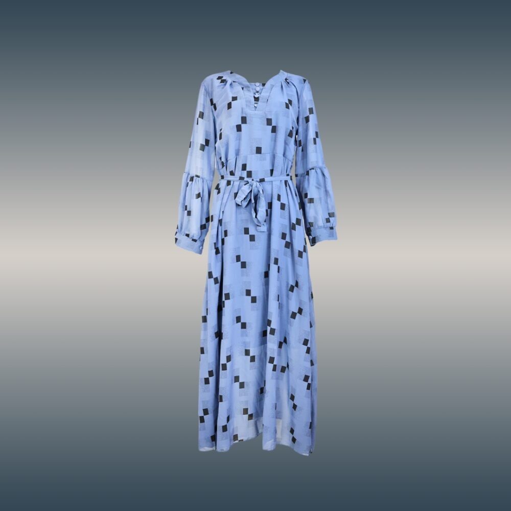 Wommen's  Elegant Patterned Maxi Dress A2313 - Image 2