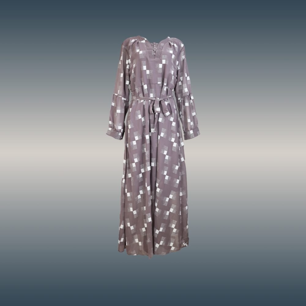Wommen's  Elegant Patterned Maxi Dress A2313 - Image 3