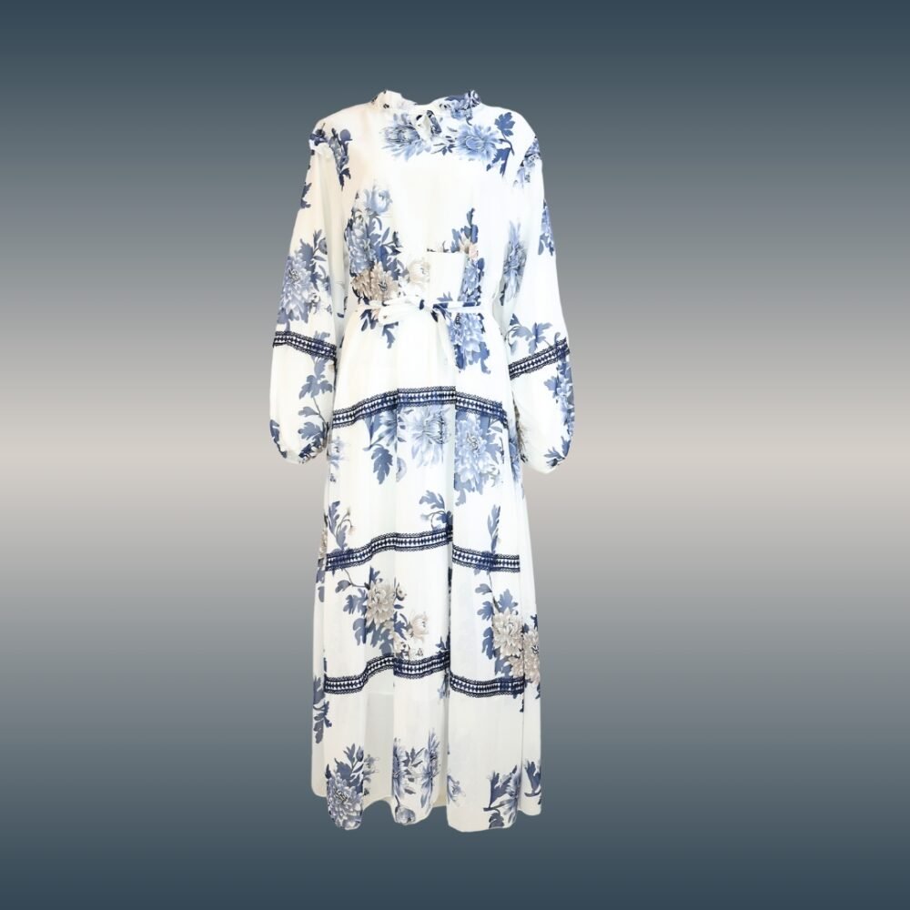 Women's Floral-Print Long Dress - L520 - Image 3