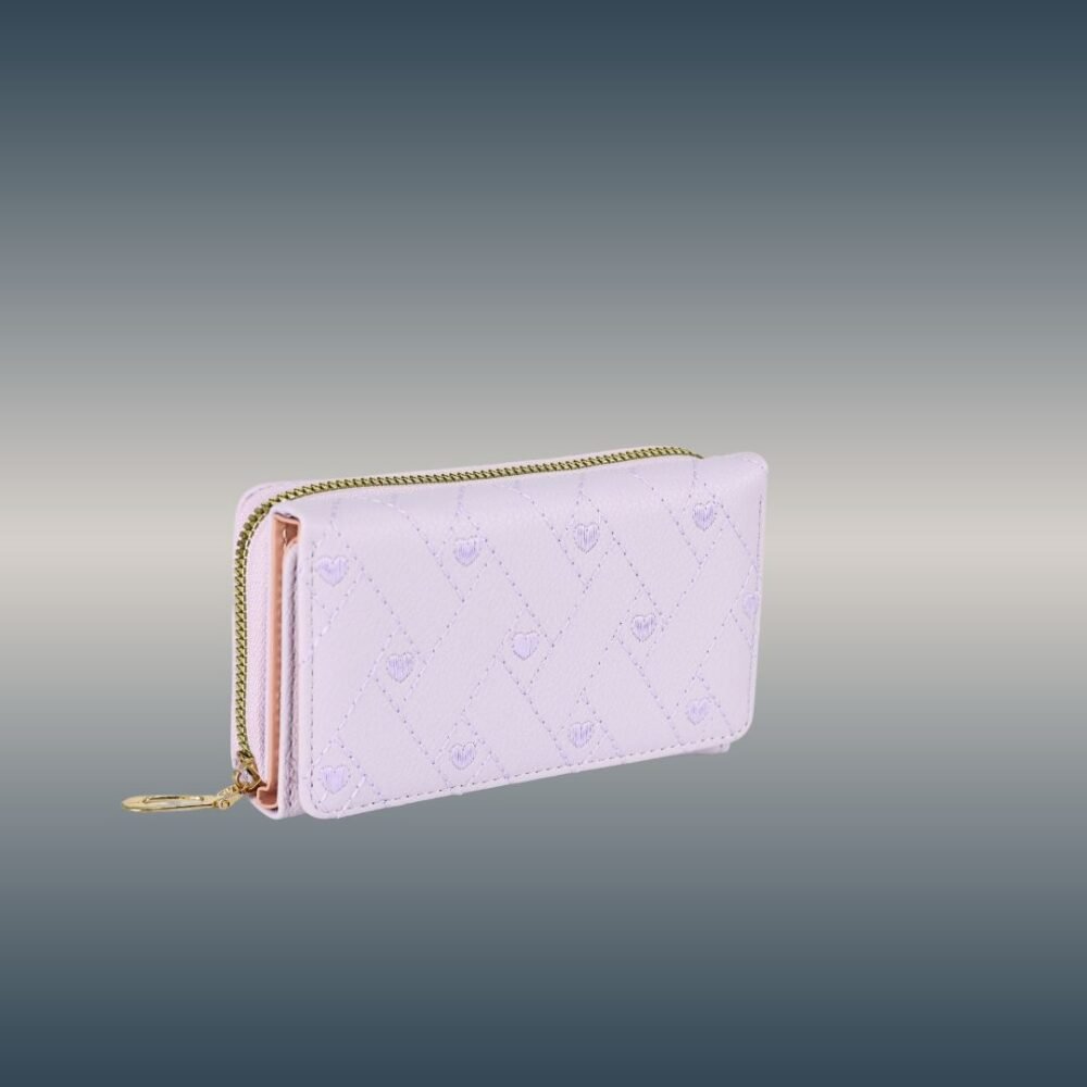 Women's Trendy Quilted Zip Wallet ( SLN-49-4C ) - Image 6