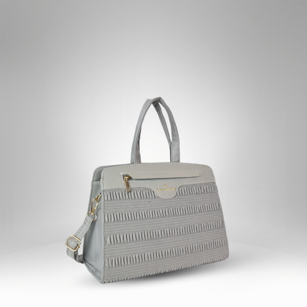 Elegant Textured Lady Bag with Top Handle and Strap  (AX-367) - Image 6