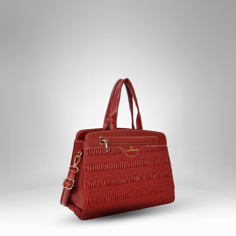 Elegant Textured Lady Bag with Top Handle and Strap  (AX-367) - Image 5