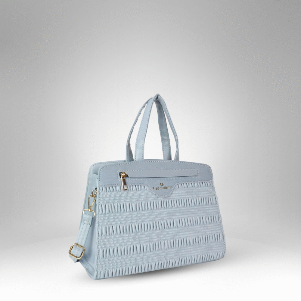 Elegant Textured Lady Bag with Top Handle and Strap  (AX-367) - Image 4
