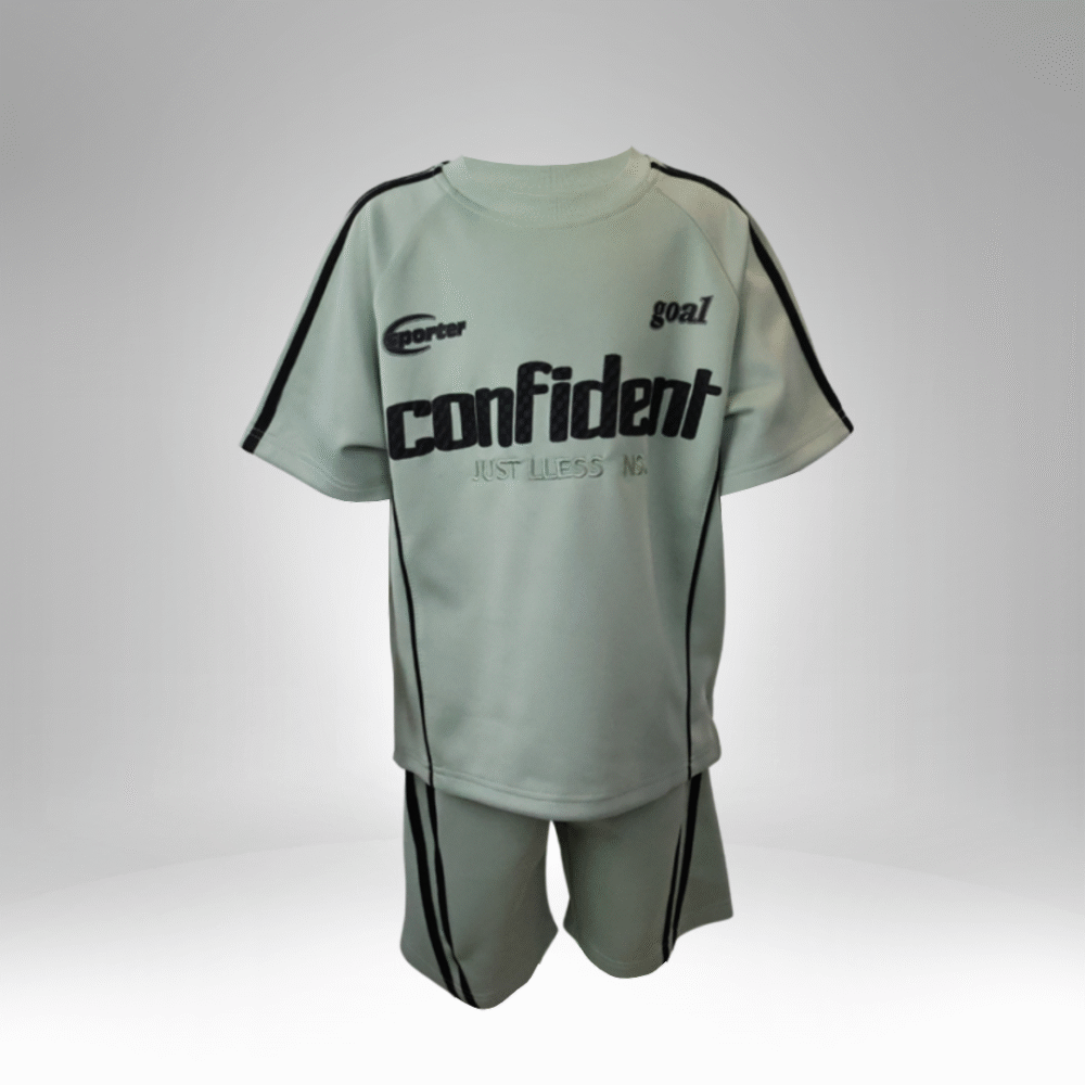 Confident Boys' Sport Set – Short Sleeve & Shorts (BY-1123) - Image 2