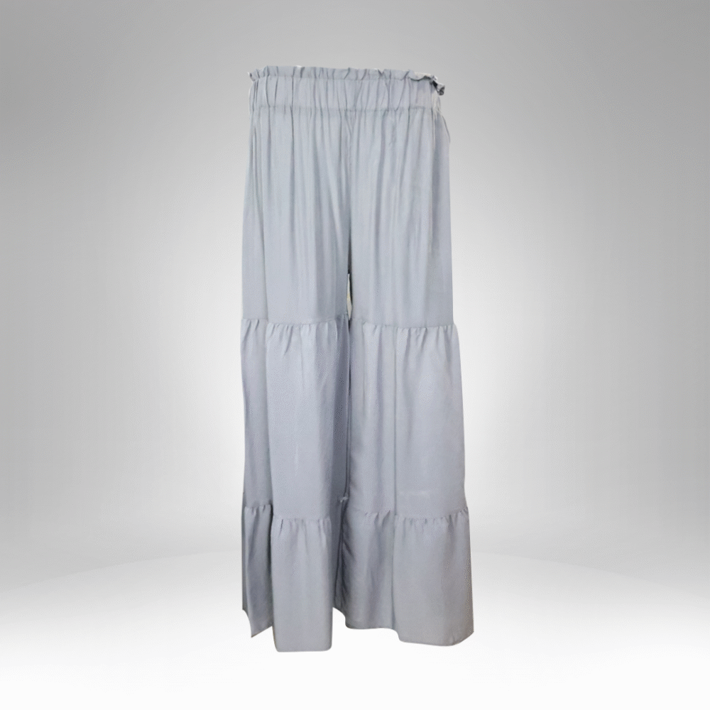 Tiered Wide-Leg Palazzo Pants for Women (191) - Image 2