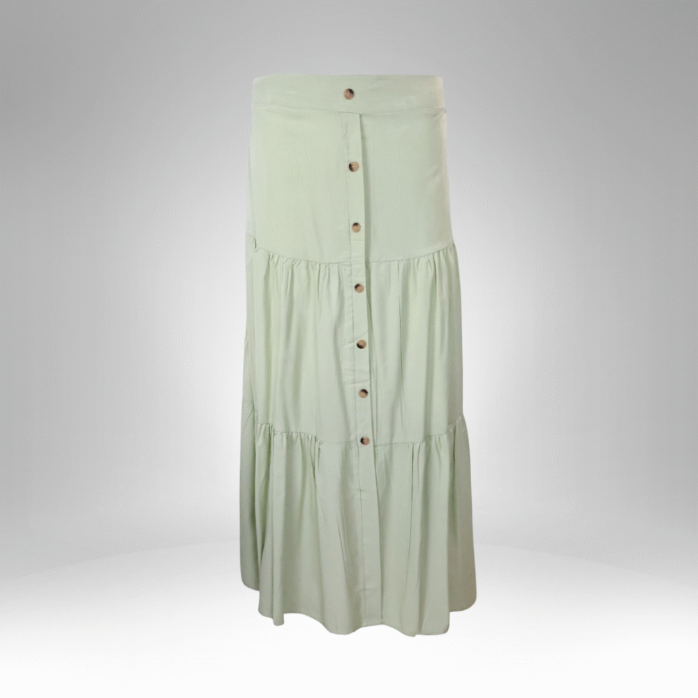 Tiered Maxi Skirt with Button-Front Design (6010-10) - Image 4